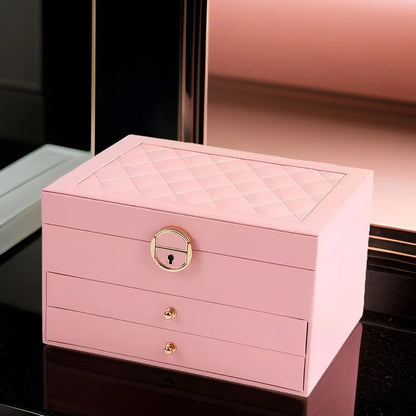 EleganceBox – Luksusowa Skrzynka na Biżuterię z Wieloma Warstwami