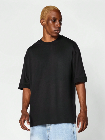 Zeta - Czarna Oversized T-Shirt na Lato
