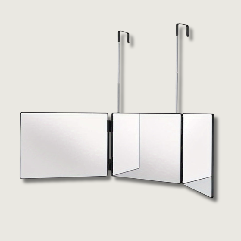 GlamAura - Trójstronne Lustro Obracane do Stylizacji