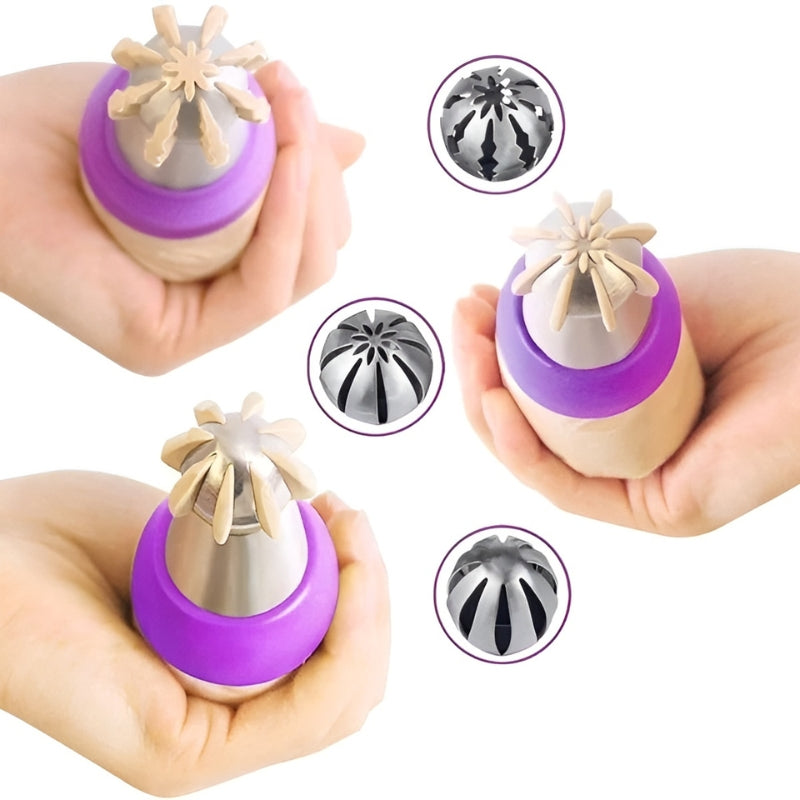 Zestaw Kreatywnych Nasadek do Dekoracji Ciast: Proste i Efektowne Rozwiązania