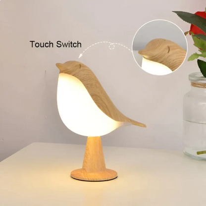 Elegancka lampka LED w formie ptaka z dotykowym sterowaniem i funkcją aromaterapii - FeatherGlow