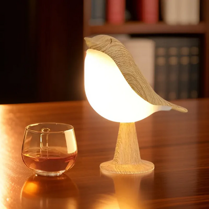Elegancka lampka LED w formie ptaka z dotykowym sterowaniem i funkcją aromaterapii - FeatherGlow