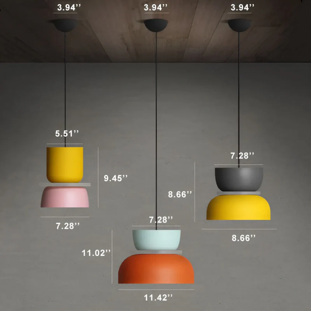 Stylowa Lampa Wisząca LED Macaron w Kolorach - VividGlow