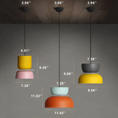 Stylowa Lampa Wisząca LED Macaron w Kolorach - VividGlow