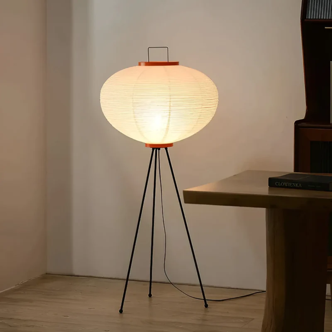 ZenAura Wabi-Sabi LED Lamp Made from Rice Paper