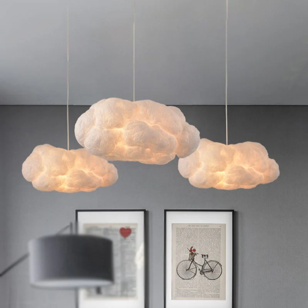 Nimbus White PVC/Cotton Hanging LED Pendant Light