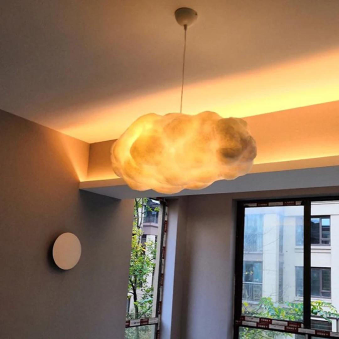Nimbus White PVC/Cotton Hanging LED Pendant Light