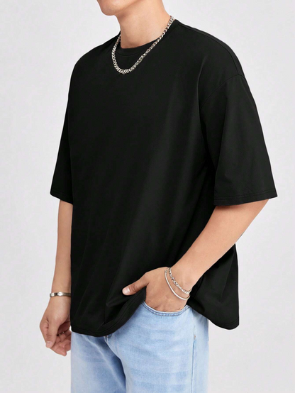 Zeta - Czarna Oversized T-Shirt na Lato