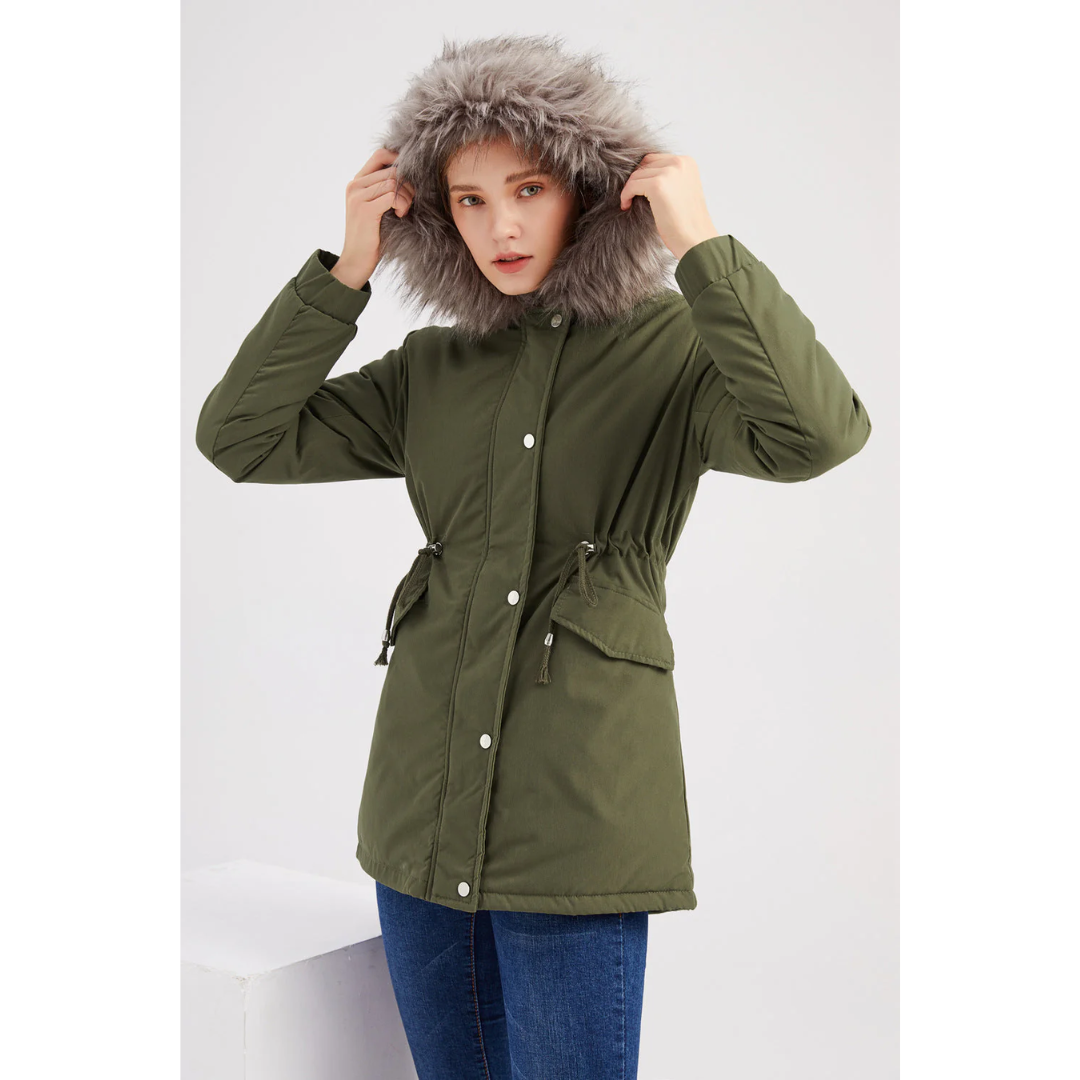 Alicia | Women's Winter Parka Jacket with Buttons