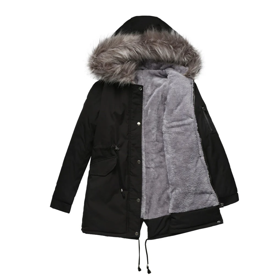 Alicia | Women's Winter Parka Jacket with Buttons