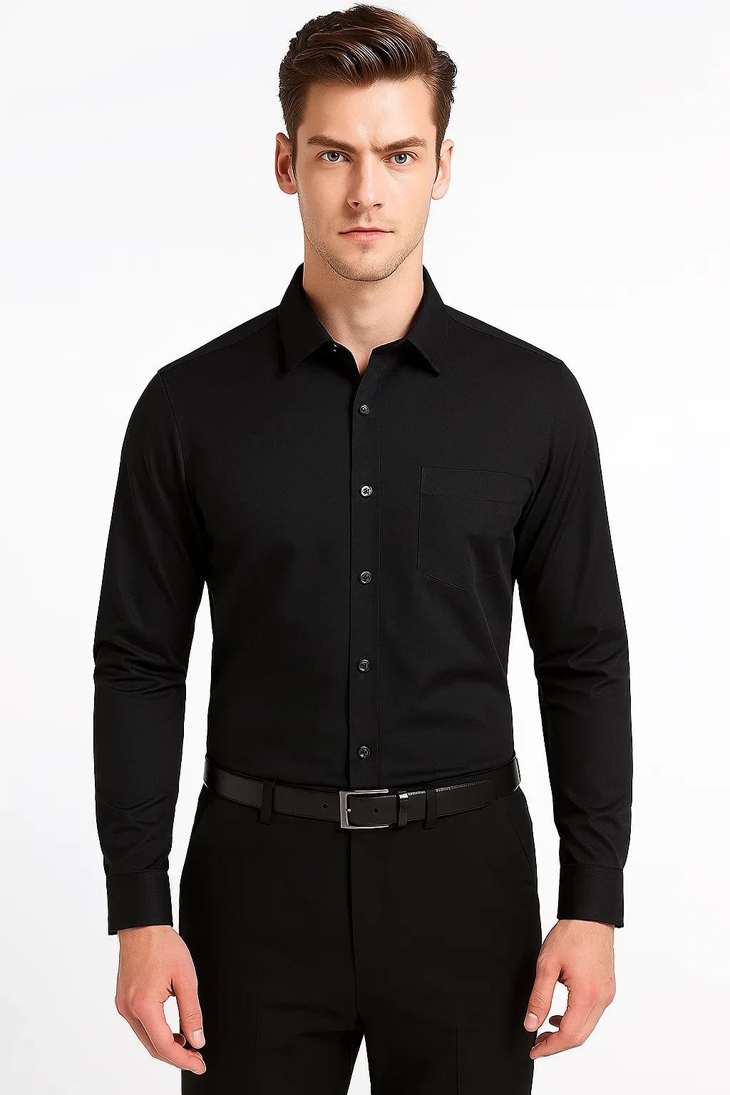 NovaFlex | Męska Koszula Stretch Przeciw Zagnieceniom