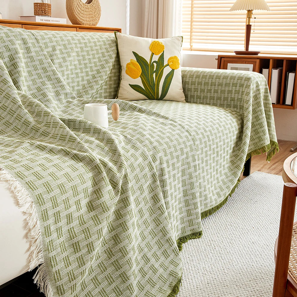 Duży Pokrowiec na Sofę z Dwustronnym Wzorem - Elegancka Ochrona