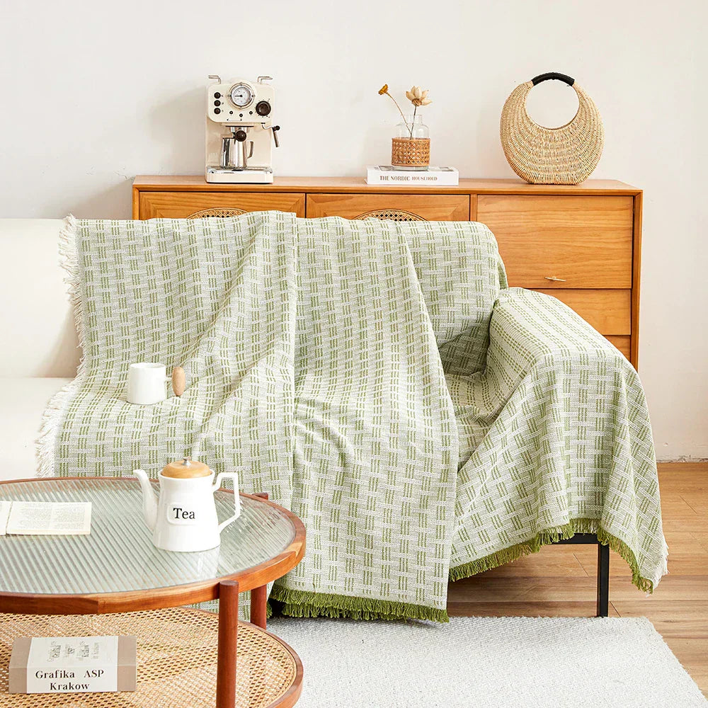 Duży Pokrowiec na Sofę z Dwustronnym Wzorem - Elegancka Ochrona