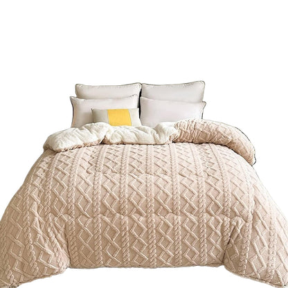 Zimowy Koc w Luksusowym, Grubym Wzorze