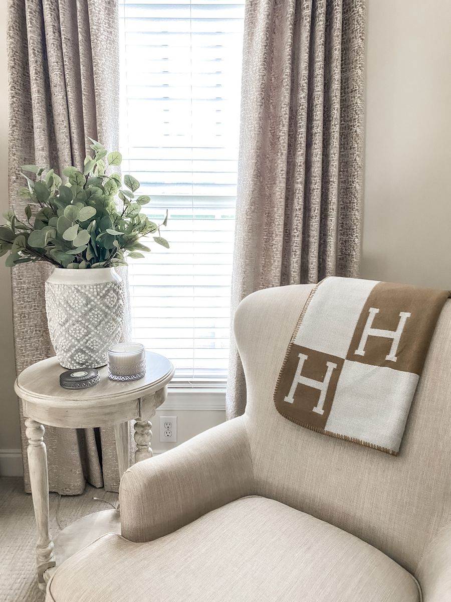 Luxurious Golden Cashmere and Wool Throw Blanket