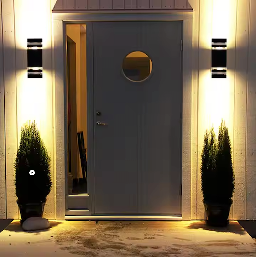 Wodoodporna aluminiowa lampa z podwójnym oświetleniem do użytku zewnętrznego