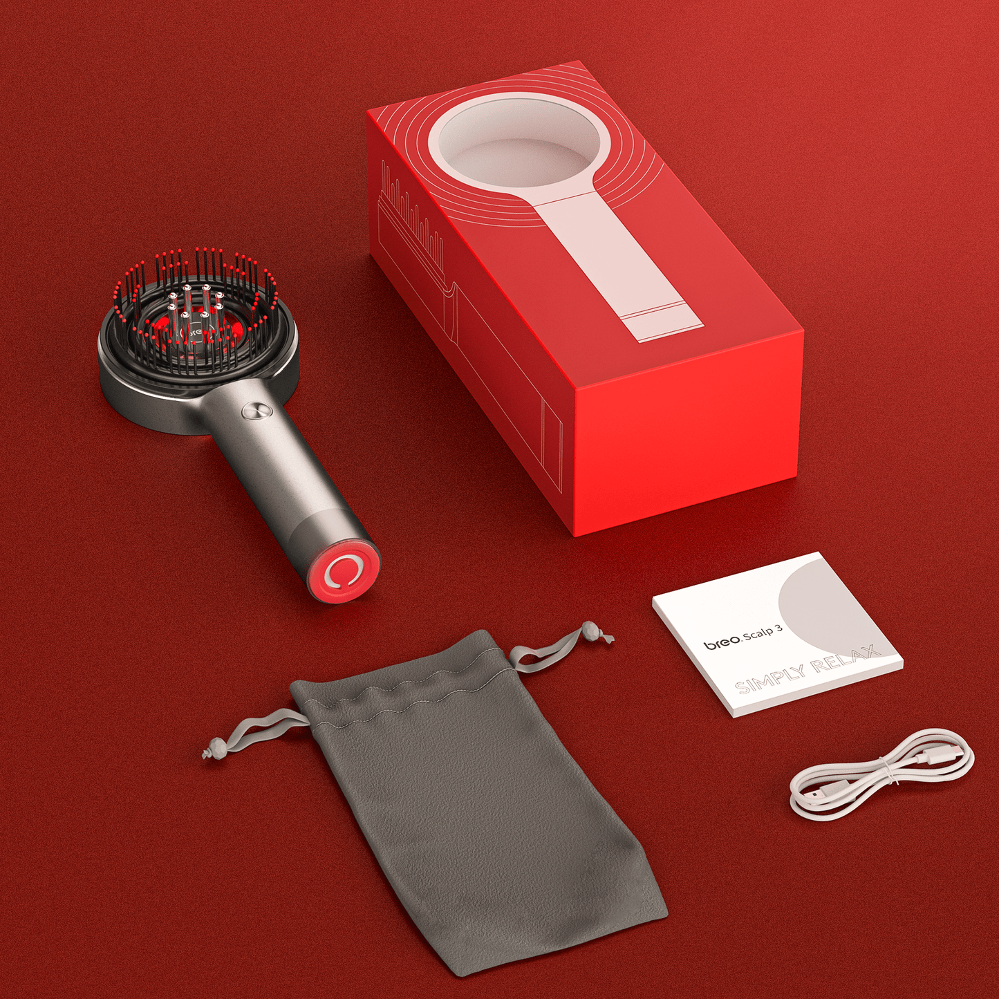 ScalpEase - Relaksująca szczotka do masażu głowy