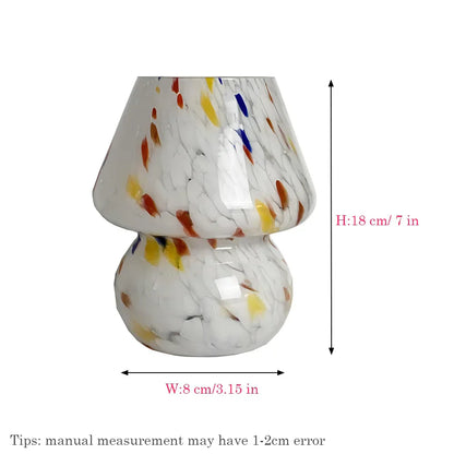 Elegancka szklana lampa w kształcie grzyba - LumiMush