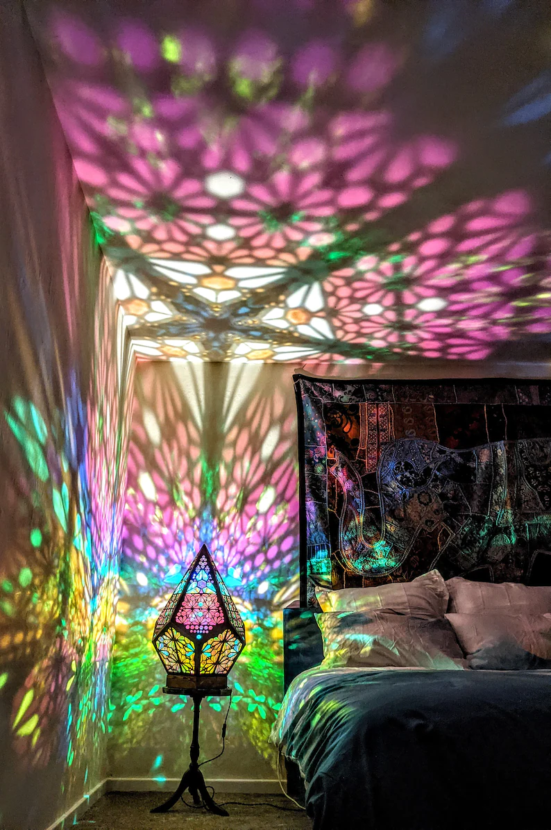 LumiAura Glas-in-Block Stylowa Lampa Stołowa LED