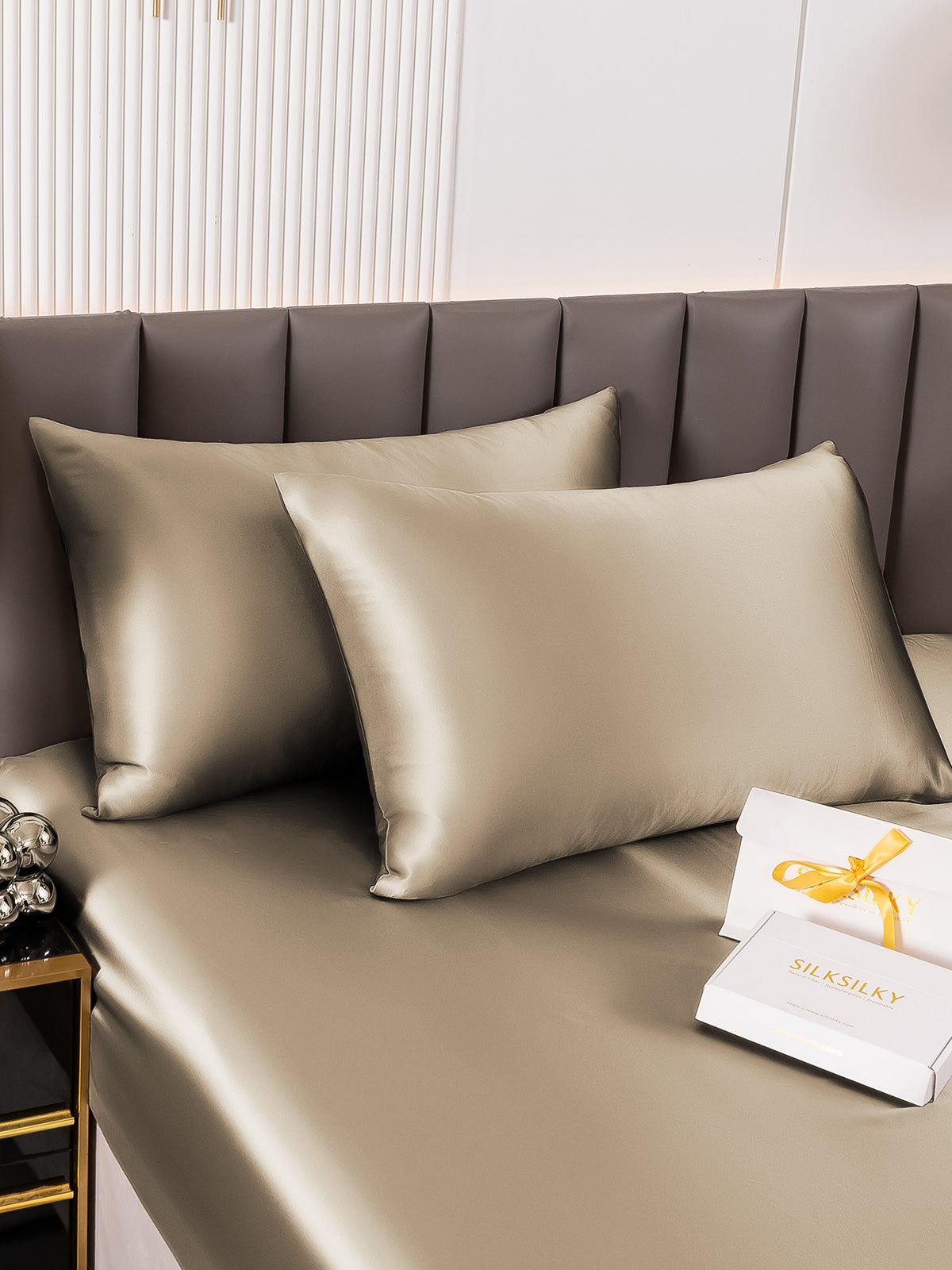 DreamSilk - Zestaw 2 poszewek z jedwabiu morwowego z dyskretnym zamkiem błyskawicznym