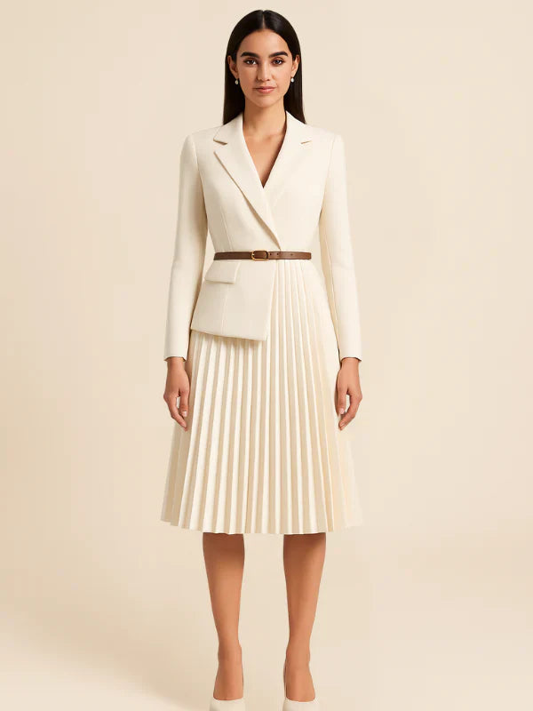 Alexis | Women's Blazer Dress with Pleats
