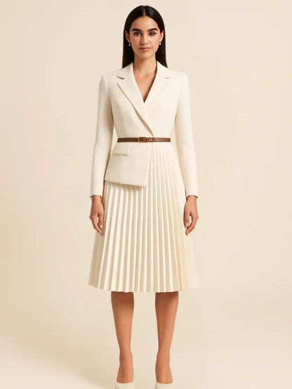 Alexis | Women's Blazer Dress with Pleats