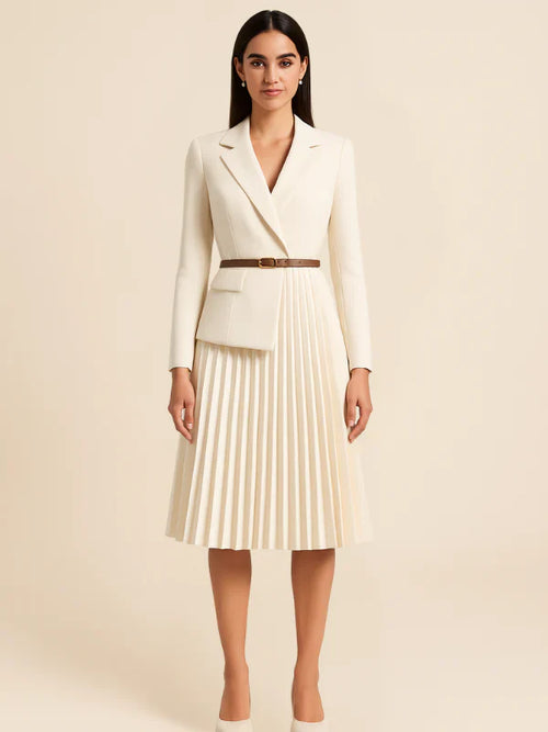 Alexis | Women's Blazer Dress with Pleats