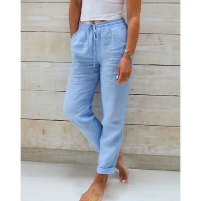 YARA - Luksusowe Lniane Spodnie Damskie