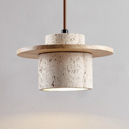Lampa wisząca z trawertynu - Naturalny luksus od StoneGlow