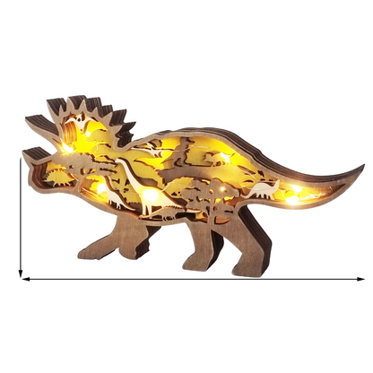 3D Drewniane Figury Dinozaurów z Dokładnym Grawerem