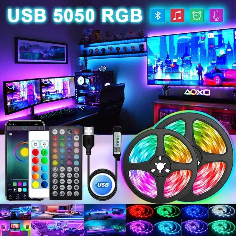 RGB LED USB Pasek - Zmiennokolorowe Oświetlenie do Dekoracji Wnętrz i Podświetlenia Telewizora