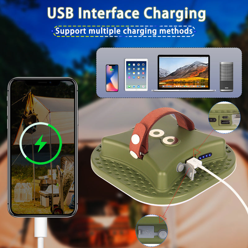 80W Słoneczna Lampa Kempingowa LED z Magnesem i Funkcją Zoom