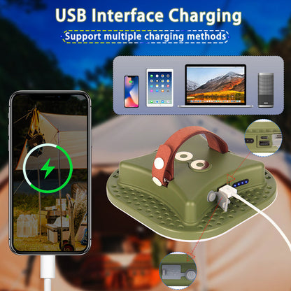 80W Słoneczna Lampa Kempingowa LED z Magnesem i Funkcją Zoom