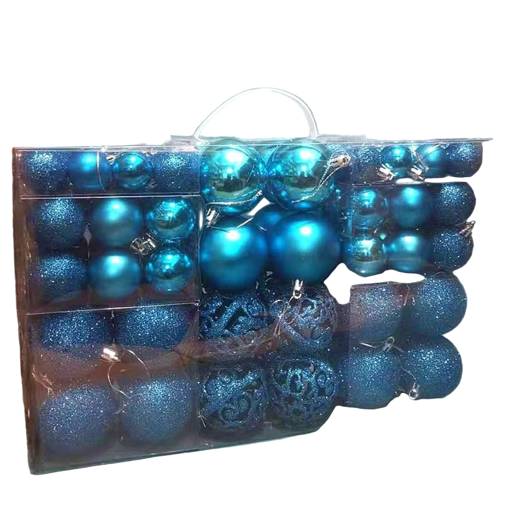 Duży Komplet Bombek Choinkowych - Ozdoby na Przyjęcie