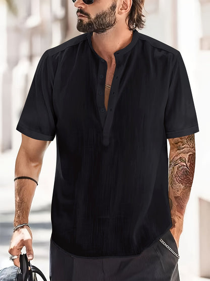 LEON | Męska koszula z elegancką stójką