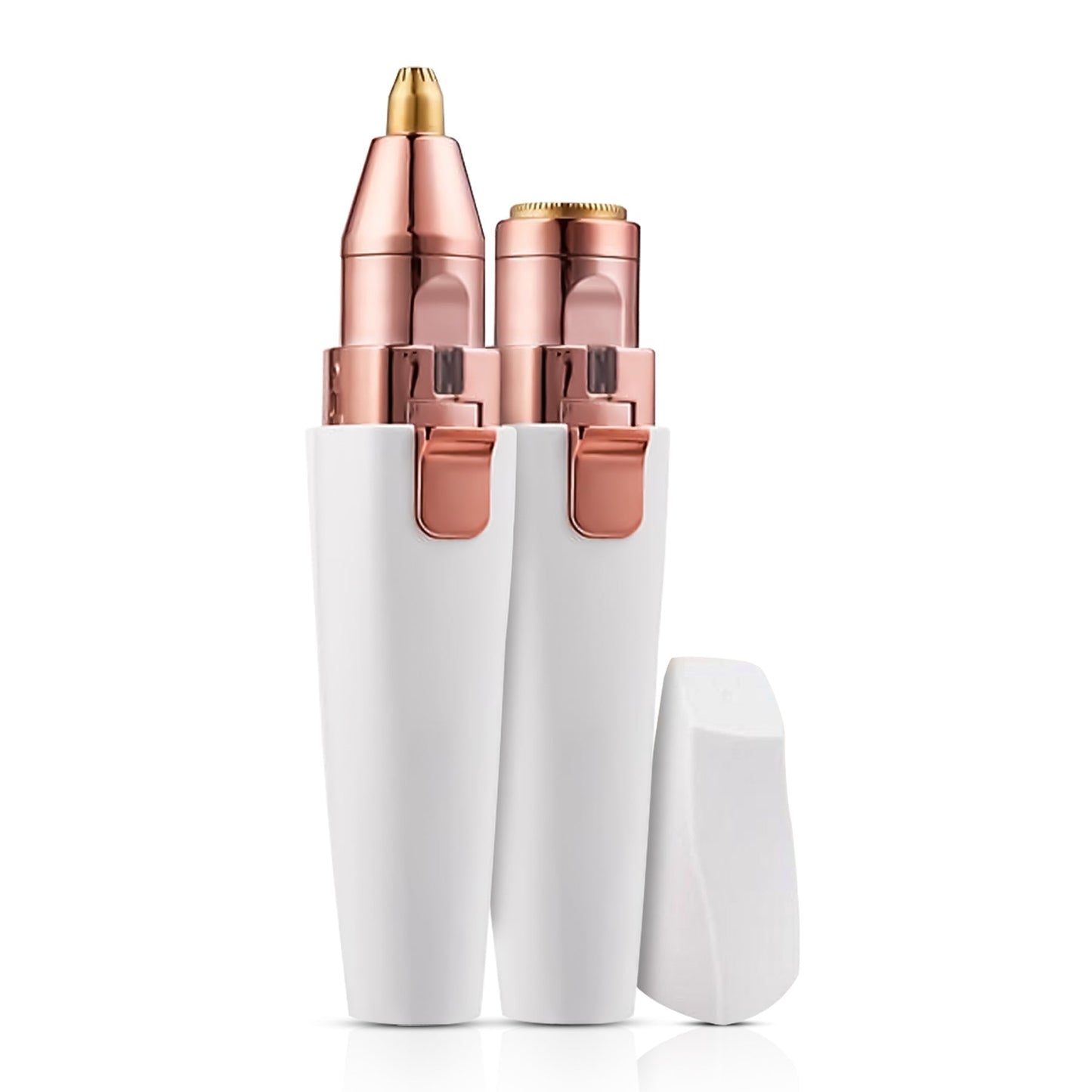 FlawlessBrow - Podwójny Trymer do Brwi i Twarzy w Eleganckim Białym Wykończeniu