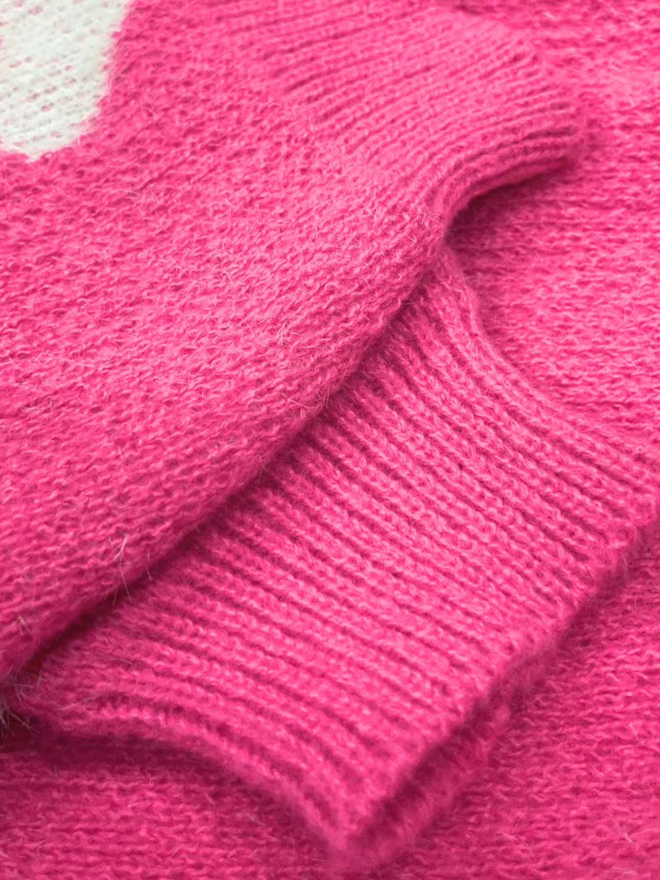 MIŁOŚĆ | Damski Sweter Dzianinowy z Wzorem Serc