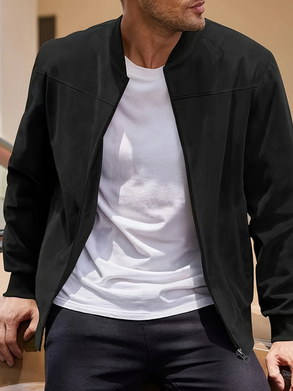 LOMO - Męska Kurtka na Jesień z Okrągłym Kołnierzem