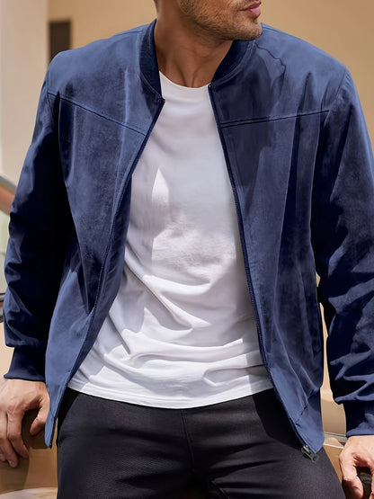 LOMO - Męska Kurtka na Jesień z Okrągłym Kołnierzem