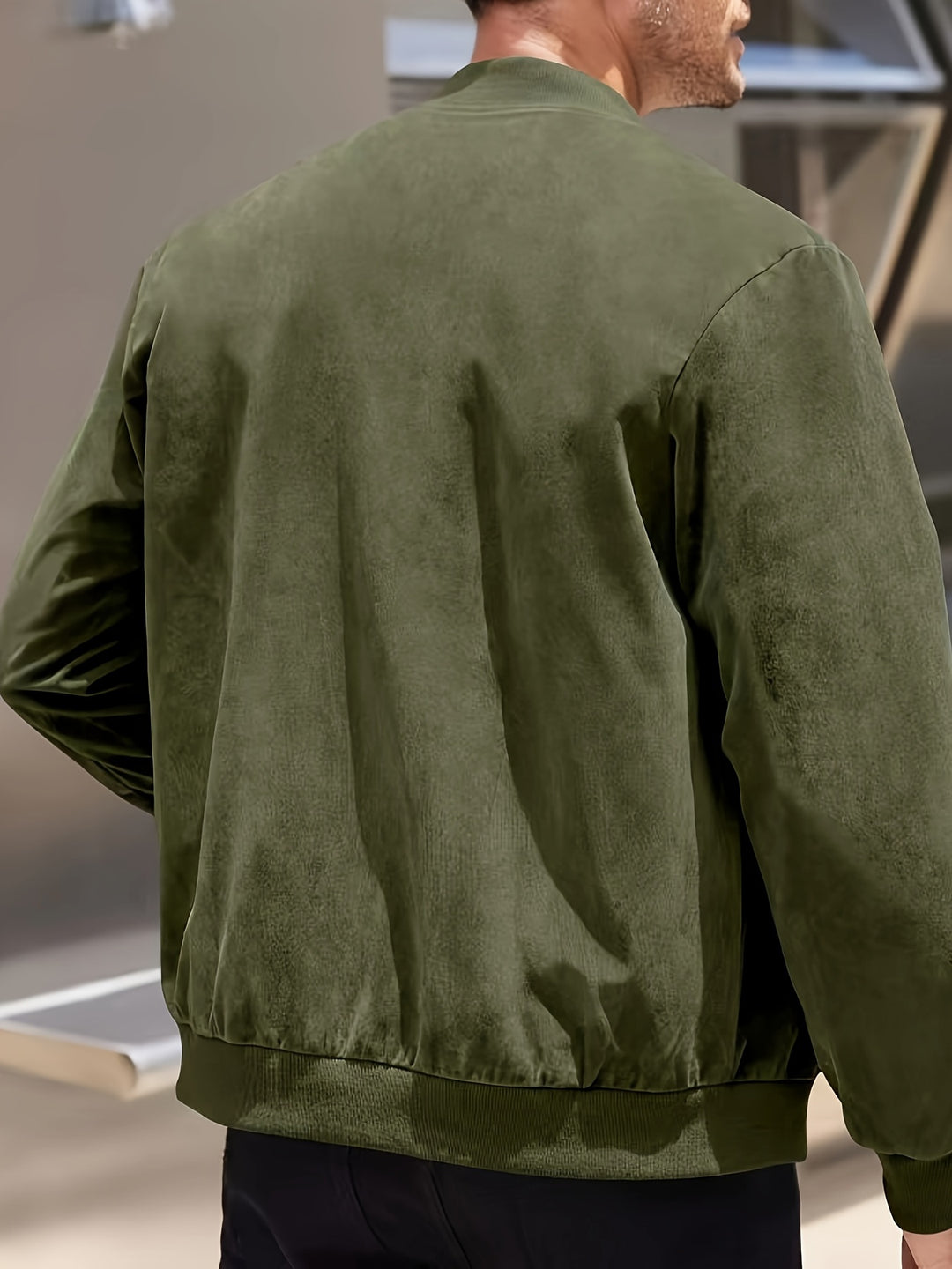 LOMO - Męska Kurtka na Jesień z Okrągłym Kołnierzem