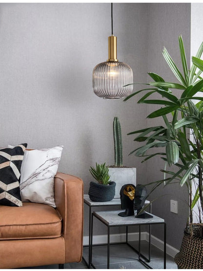 ColorVibe Retro Szklana Wisząca Lampa