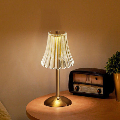 BrillianceGlow USB Rechargeable LED Retro Table Lamp