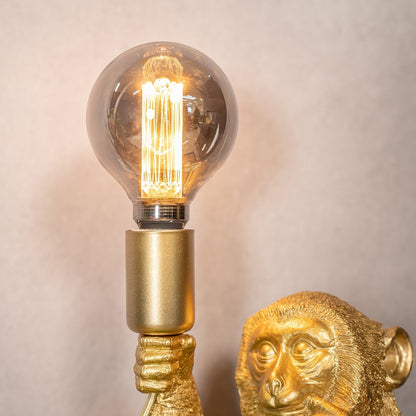 Złota Lampa Stołowa Małpa – Luksusowy Design GoldenChimp