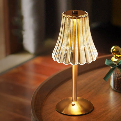 BrillianceGlow USB Rechargeable LED Retro Table Lamp