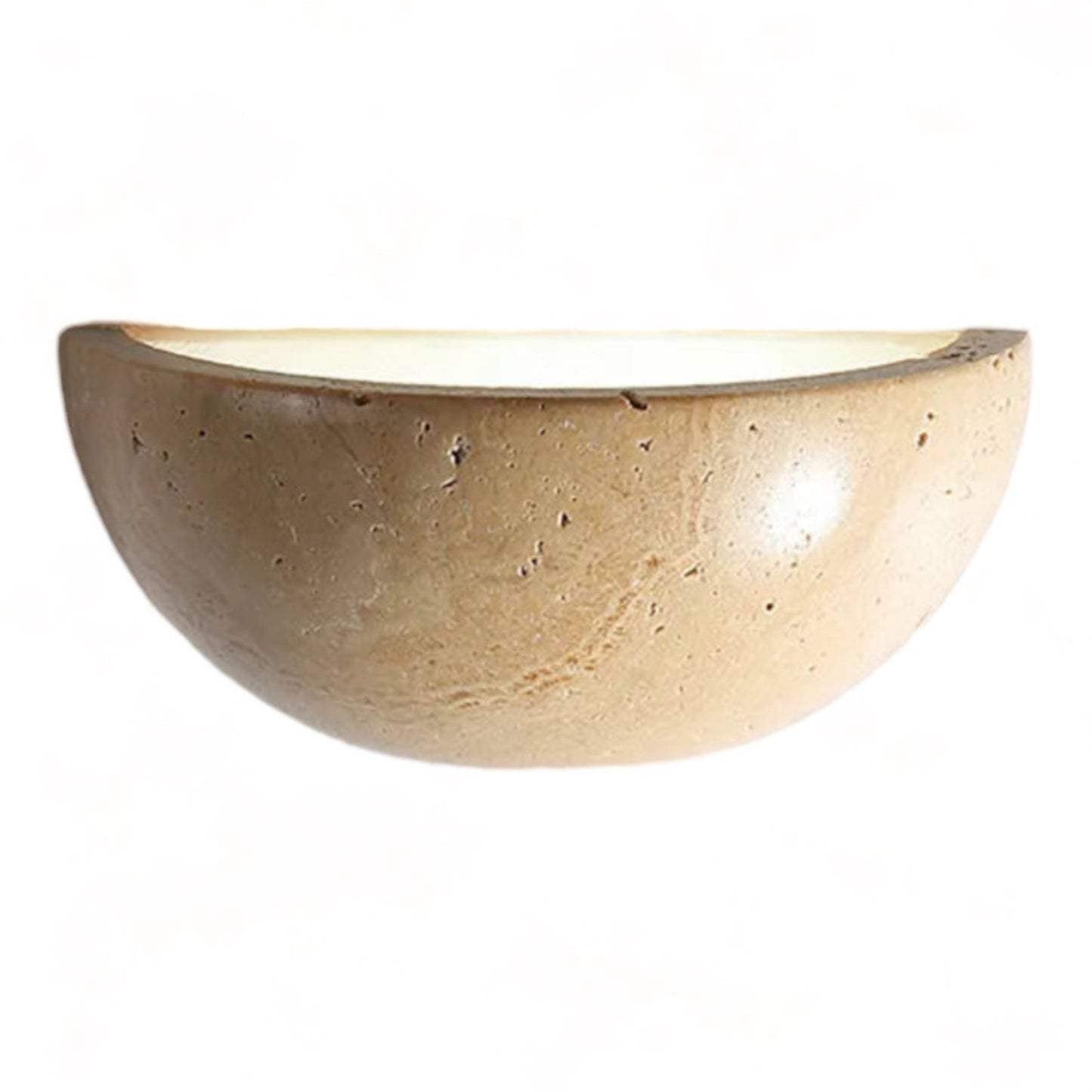 ZenGlow Półokrągła Lampa Ścienna LED w Stylu Wabi-Sabi