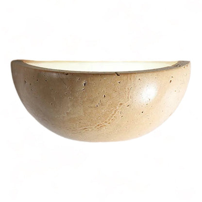 ZenGlow Półokrągła Lampa Ścienna LED w Stylu Wabi-Sabi