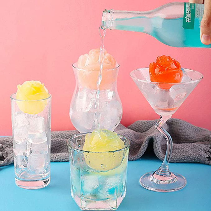 Elegancka forma do kostek w kształcie róż