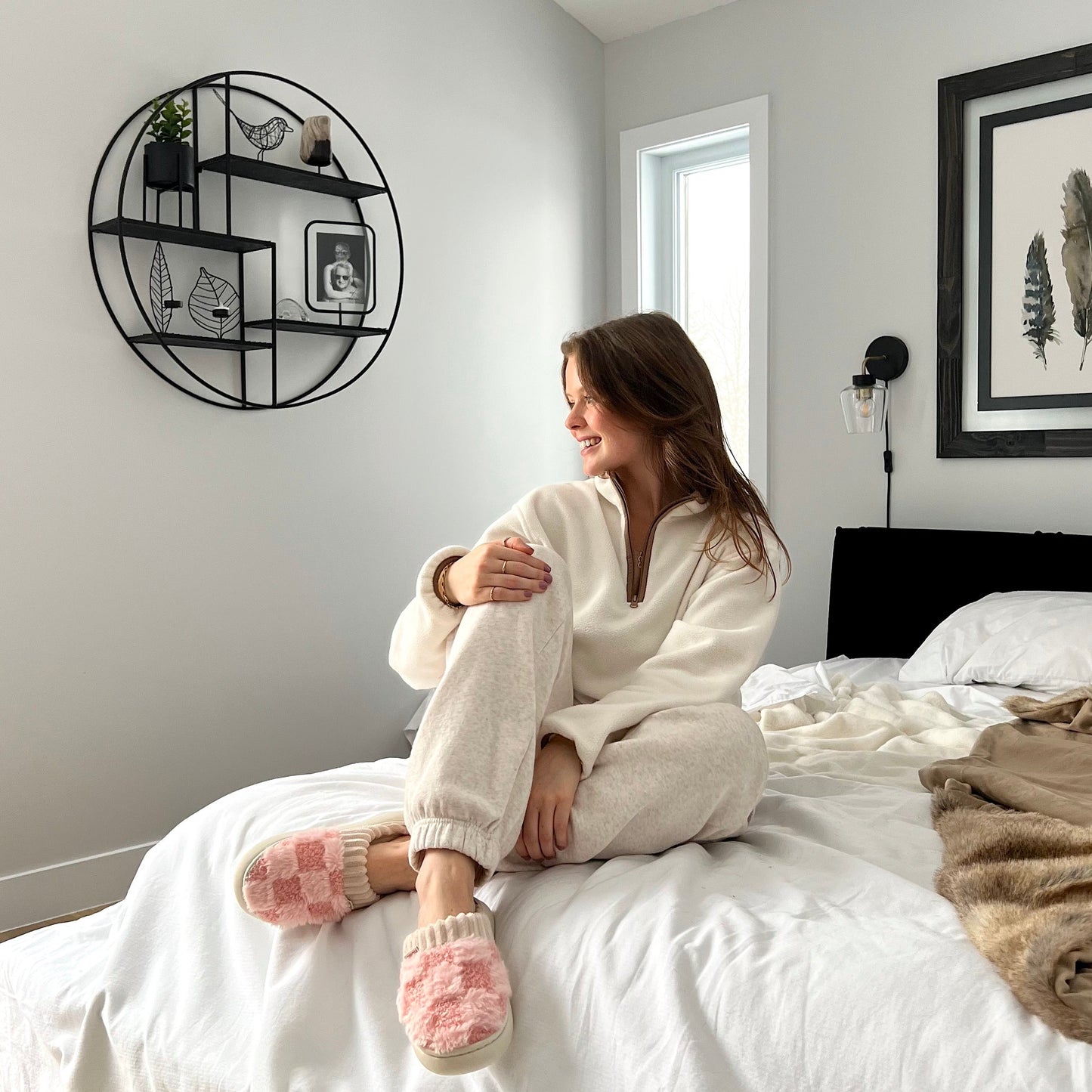 Grube i Miękkie Zimowe Kapcie z Bawełnianego Materiału