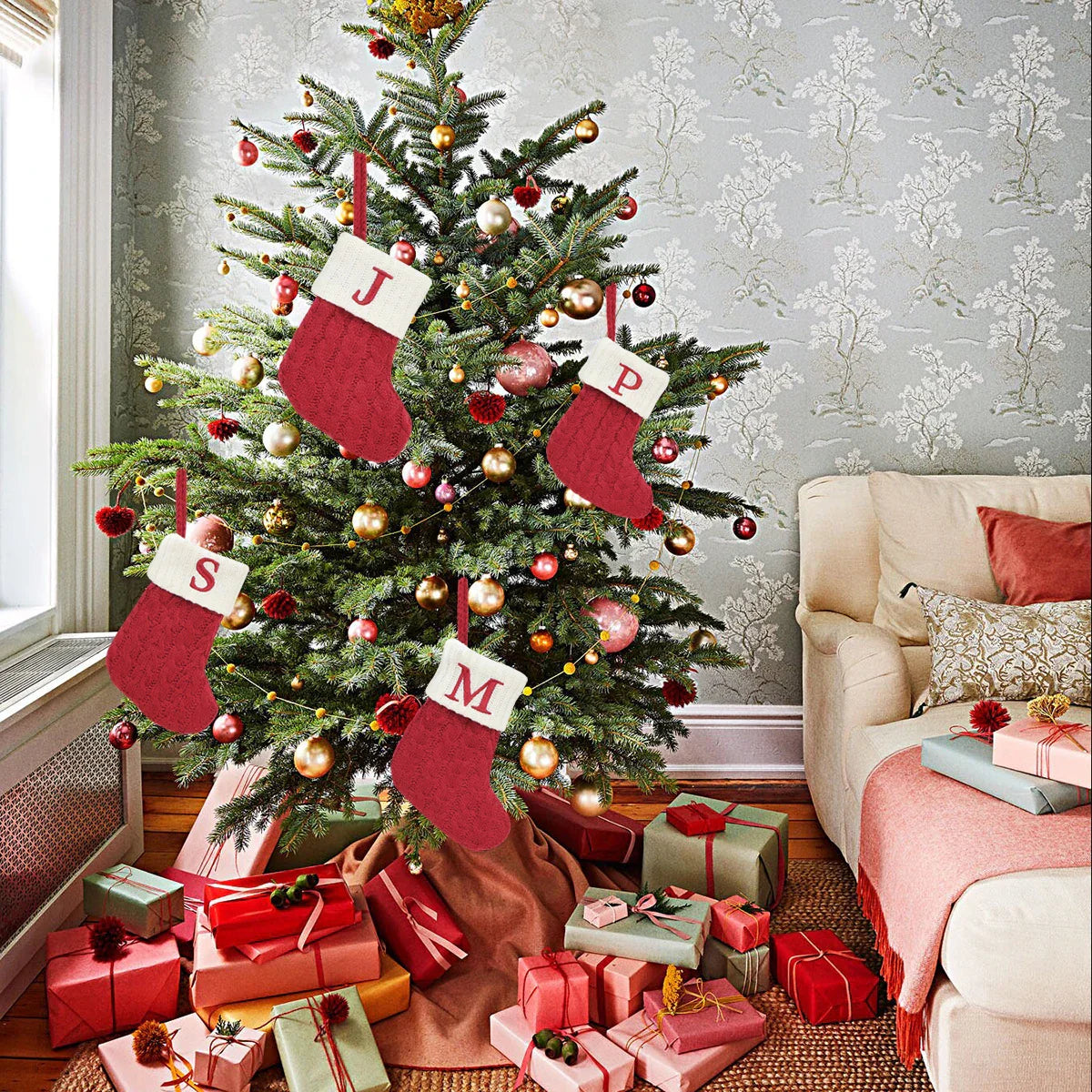 Spersonalizowana Skarpetka Świąteczna z Imieniem na Prezent