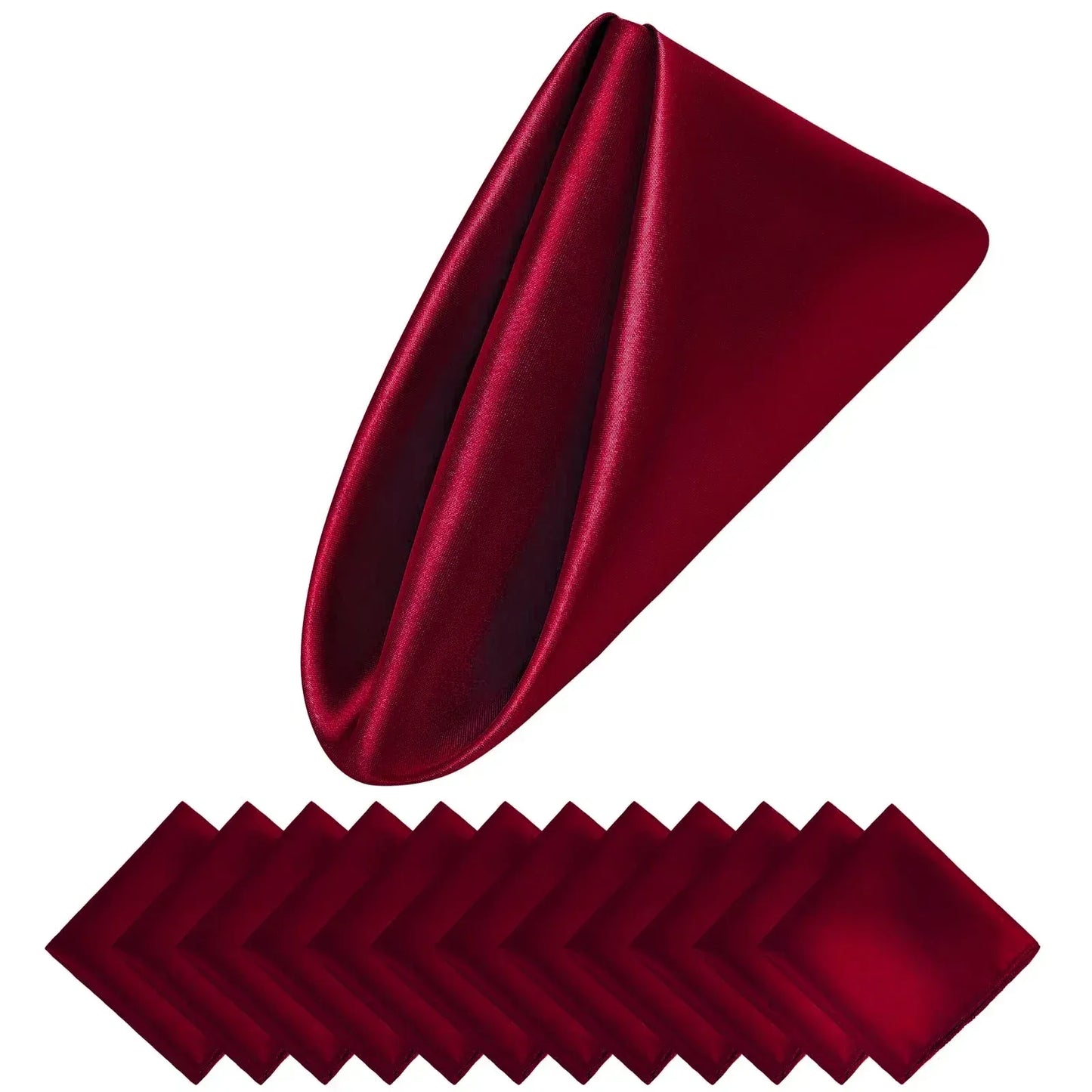 Zestaw 12 Satynowych Serwetek - Luksusowa Dekoracja Stołu